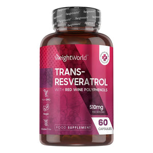 ريسفيراترول 510 مجم 60 كبسولة - Weight World Trans Resveratrol 510 mg Capsules 60’s