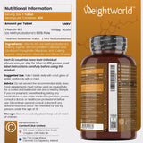 Vitamin B12 Concentrate 1000 mcg 400 Tablets - Weight World Vitamin B12 Tablets 1000 mcg 400's