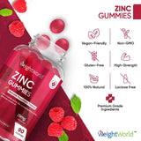 زنك 25 ملج 90 قطعة مضغ - Weight World Zinc 25 mg Gummies 90’s
