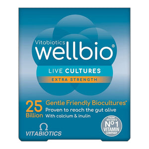 ويل بيو بروبيوتيك عالي التركيز 30 كبسولة - Wellbio Extra Strength 25 Billion 30 Capsules