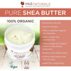 زبدة الشيا العضوية 100% من براناتشورالز 300 مل - PraNaturals Pure Shea Butter 100% Organic, Raw & Unrefined 300 ml - Herbanta -  تسوق الان بأفضل سعر في السعودية